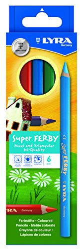 Lyra 3721060 - Super Ferby Farbstift lackiert, Pappetui 6 sortierte Farben