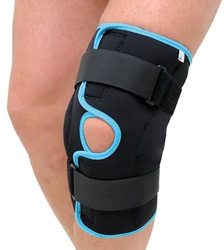 Express Orthopaedic - 12 Hinged Knee Brace With Front Opening Wraparound Design & Malleable Polycentric Hinges for Mild to Moderate Medial/Lateral Stability-X-Large (40-45cm circ)