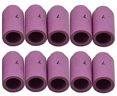 RIVERWELD TIG Alumina Nozzle Ceramic Cups 13N11 7# 11.0mm Orifice Fit PTA DB SR WP 9 17 18 20 25 26 TIG Welding Torch Accessories Pack of 10