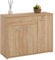 IDIMEX Buffet Coraline, Commode Meuble de Rangement avec 1 tiroir et 3 Portes, en mélaminé décor chêne Sonoma - Dim : L 88 x H 70 x P 30 cm