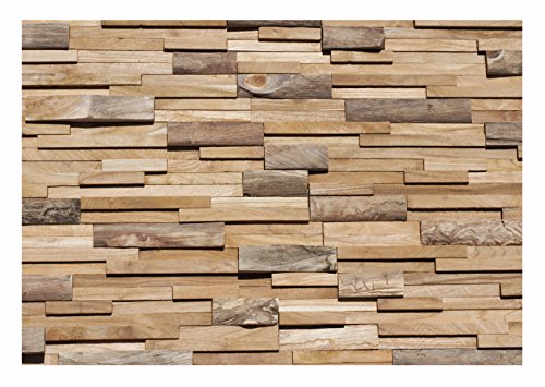 HO-010-1 Modul Teakholz Paneele Wandverkleidung Holz Wandverblender Teak Design Wanddekoration Wood Wall Panel - Fliesen Lager Verkauf Stein-mosaik Herne NRW