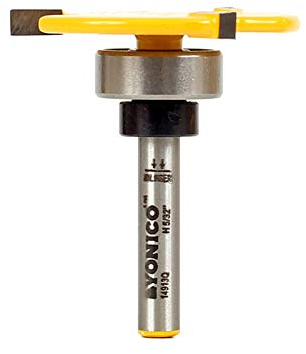 Yonico 14913q 5/32-Inch x 1/2-Inch Top Bearing Slot Cutter Router Bit 1/4-Inch Shank