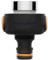 Fiskars Adaptador de grifo interior, Con cierre rápido para su retirada, Incluye rosca hembra M22 y macho M24, Fácil de instalar, Tamaño universal, 50 g, Negro/Naranja, 1027062