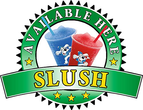 Slush Sold Here Aufkleber – Coke Pepsi Catering Schild Cafe Ice Cream Vinyl Aufkleber, Medium 210 x 285mm, grün
