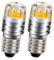 Ruiandsion 2pcs 2W COB 3V E10 LED Upgrade Bulb Replacement for Flashlights Torch Headlight Headlamp, 2700K Yellow