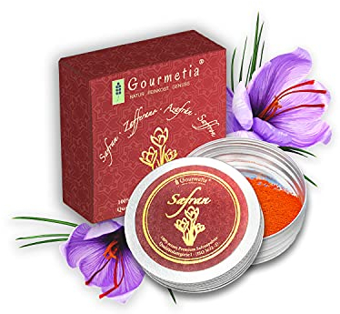 Gourmetia Safran gemahlen, Safranpulver in Premium Qualität 10 Gramm
