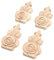 T Tulead Rose Flower Decal Wooden Carved Appliques Decorative Onlay Appliques Furniture Corner Onlay for Door,Cabinet,Window (4pcs,10x6cm)