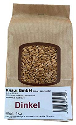 Dinkel 1kg Dinkelkörner ganzes Korn Getreide Kochen Backen Vollkorn