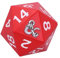 Nemesis Now Dungeons & Dragons D20 - Scatola per Dadi D20, 13,5 cm, in Resina, Colore Rosso, con Licenza Ufficiale, D20, Scatola per Dadi a 20 Lati, in Resina Pregiata, accuratamente Dipinta a Mano