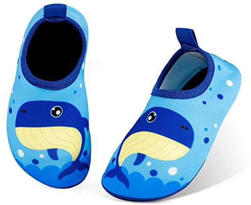 MASOCIO Escarpines Niño Antideslizante Calcetines Zapatos de Agua Verano para Playa Piscina Zapatillas Natacion Talla 25 26 EU Azul (Talla Fabricante: CN 28/29)