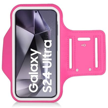 Pro_Gadgets_LTD Armband Case For Samsung Galaxy S24 Ultra / S23 Ultra / S22 Ultra / S21 Ultra/Note 20 Plus/Note 20 Ultra - for Running, Biking, Hiking, Walking and other Sports (Pink)