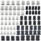 Jiehaojia 80Pcs Adjustable Locking Cable Glands, IP68 Waterproof, Nylon, Black & White, PG7/9/11/13.5/16/19