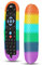 Schutzh眉lle f眉r Sky Q Bluetooth-Fernbedienung EC201 EC202 2020, Silikon-Schutzh眉lle, SKY Q Neue Fernbedienung H眉lle Skin Halter Akku R眉ckenprotektor Universal Regenbogen