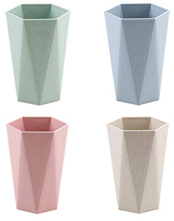Abcsea 4 Stück Wolken Zahnbürstenbecher, Mundwasser Becher, Zahnputzbecher, Reisezahnbürstenhalter, Zahnbürstenhalter Set