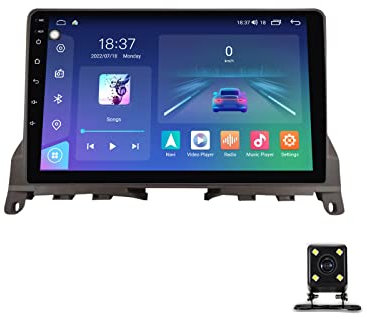 ZEARLY Android 10.0 Radio 2 DIN con 9 Pulgadas Pantalla, Autoradio Bluetooth con 4G/WiFi/Navegador GPS/Mandos Volantes/RDS/USB, para Benz C Class 3 W204 S204 2006-2011,M6 Plus,8G+256G