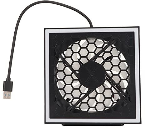 Ventilador de Refrigeración para Xbox Series X, 7 Modos de Luz RGB Ajustables, Ventilador Superior de Consola de Juegos, Sistema de Refrigeración de Ventilador de 3 Velocidades