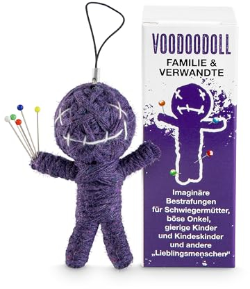 Voodoo Puppe Buckelige Verwandtschaft Voodoo Doll to go Voodoo-Doll imaginäre Strafen für nervige Schwiegereltern und andere Lieblingsmenschen Geschenk im Karton 5 x PRYM Stecknadel
