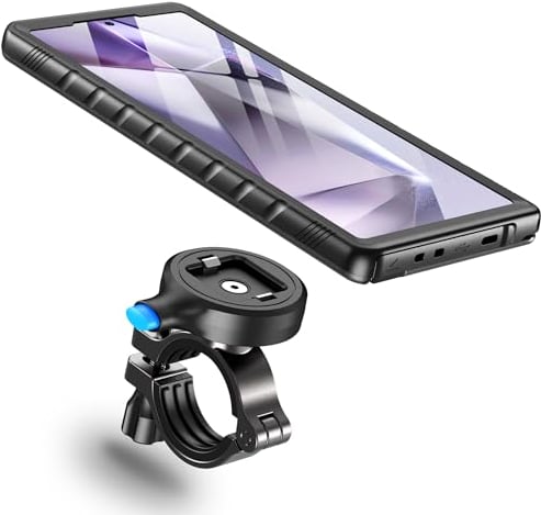 Cozycase Handyhalterung Fahrrad für Samsung Galaxy S24 Ultra Wasserdicht - 【EIN Knopf Entriegeln+Automatisches Schloss】 Bike Phone Holder/Mount Handy Halterung Motorrad Lenker Rennrad MTB Waterproof