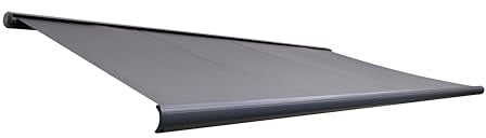 Canopée Store Banne Motorisé et Manuel Ombra 6x3.5m - LED Intégré - Gris - Double Commande - Aluminium - Protection UV 290g/m²
