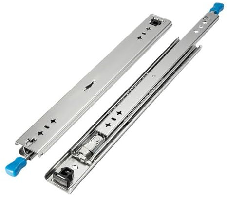 Schubladenschienen Schwerlast Schubladenauszug Vollauszug Mit Schloss Schubladen Auszugsschienen Kugelgelagerten Tragfähigkeit 120 KG Seitenmontage 1 Paar(500mm(20inch))