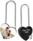 Cadenas d'amour personnalisé avec photo, cadenas en forme de coeur avec clé, cadenas d'amour gravé pour le pont, cadenas de fiançailles pour le petit ami ou la petite amie