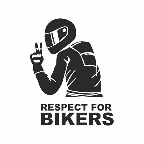 AMA SHOP Aufkleber Respect for Bikers schwarz Passion Motorrad Aufkleber für Helm, Motorrad, Wohnmobil, Boot | AutoTuning |