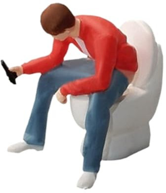 Luwecf Figurine de toilette miniature à l'échelle 1/64, modèle de commode réaliste