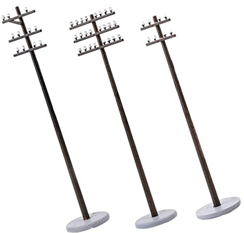 WHAMVOX Lot De 3 Mini Poteaux en Plastique pour Décoration De Table Échelle 42