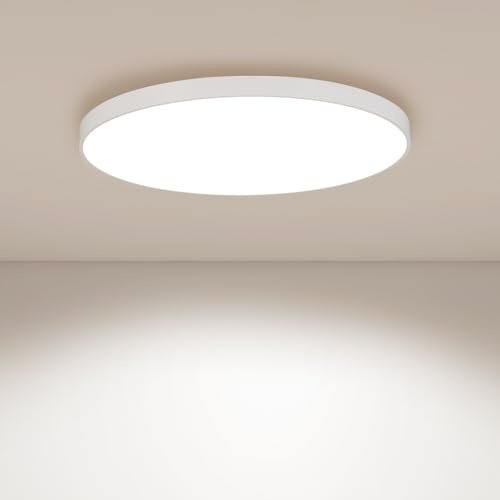 JDONG LED Deckenleuchte Rund 36W Deckenlampe 3000K Warmweiß Küchenlampe | für Wohnzimmer Schlafzimmer Flur Keller Durchmesser 37CM