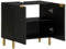 Ensemble de salle de bain élégant, rangement complet, armoires multi-étagères, unités modernes et minces v93 ; meuble lavabo de salle de bain noir 62 x 33 x 58 cm en bois d'ingénierie