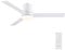 CJOY Flush Mount Ceiling Fans with Lights, 52'' White/Woodgrain Ceiling Fan with Lamp and Remote, Quiet Reversible DC, 6 Speeds, Memory 3CCT, Dimmable, Sleep Mode, Modern Ceiling Fan for Bedroom