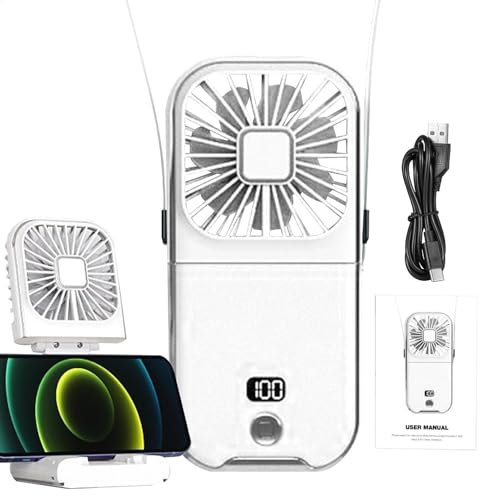 Ventilatore ricaricabile, 4 modalità silenzioso, ventilatore personale multiuso, alimentato a batteria con display per viaggi