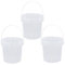 Veesper 3 Pack 2L Paint Bucket with Lid and Handle Clear Thickened PP Gallon Containers for Paint, Water, DIY Crafts, Garage Storage and Household Organisation