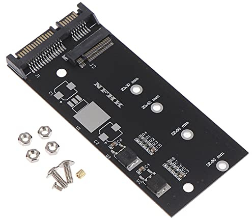 Pqahffowr Adattatore M.2 a SATA Adattatore M2 a SATA Adattatore M.2 a SATA Convertitore M.2 NGFF Scheda SATA3 2,5 Pollici Chiave B per 2230-2280 M2