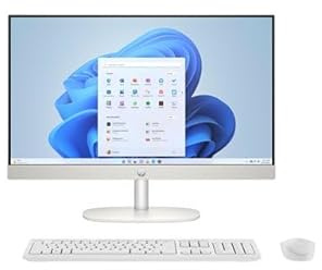 HP Tout-en-Un 24-cr0089nf, Ryzen 7 7730U, RAM 16 Go, SSD 512 Go NVMe, Écran LED 23.8 Full HD, Wi-FI 6, Windows 11 Home, Blanc