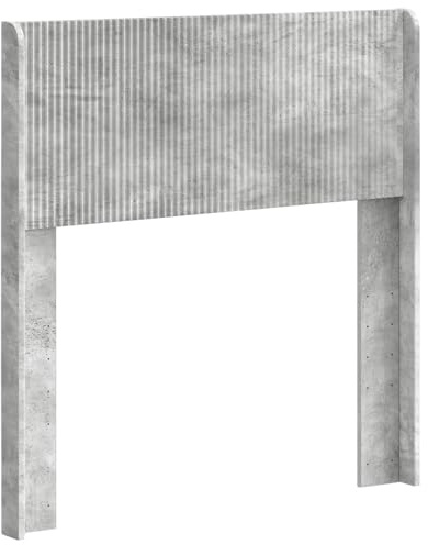 vidaXL Kopfteil Betongrau PB, Schlafzimmer, modernes Design, Kopfteil aus Holz, schlanker Stil, schicke Deko, praktisches Element für Deine Wohnung