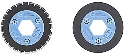 CARL 15051 Bidex Loch-/Ritzmesser-Set für Personen-/Profi-Rollschneider, blau