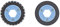 CARL 15051 Bidex Loch-/Ritzmesser-Set für Personen-/Profi-Rollschneider, blau