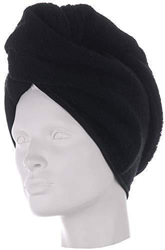 Möve Homewear Turban aus 100 % Baumwolle, black, 27*67