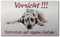 Warnschild Dalmatiner aus gebürstetem Aluminium (Verbund)