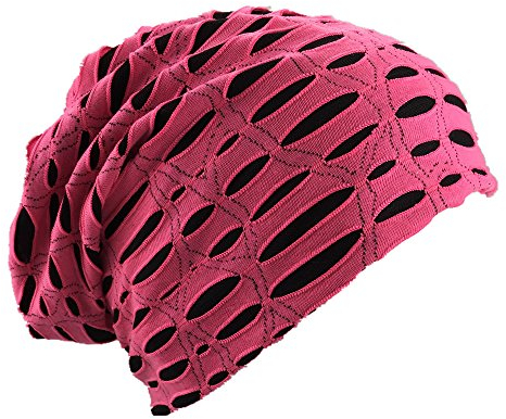 Miobo Slouch Beanie Mütze,Einheitgröße,Destroyed Vintage Look Pink