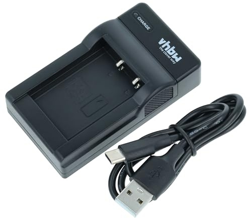 vhbw USB Battery Charger compatible with Toshiba Camileo X400, X200, Z100, X416 HD, X416HD Digital Camera, Action Camera Batteries - Cradle