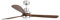 Faro Barcelona Lantau 33463 – Ceiling Fan with Light (Bulb Included), Steel Body, Natural Dark Walnut Wooden Blades