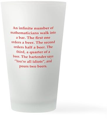 CafePress Funny Math Joke Pint Glass, 16 oz. Drinking Glass