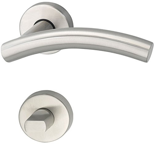 MARCHESI Drückergarnitur MOSKAU - auf Rosette WC, 38-45, Edelstahl matt
