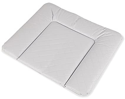 PINOLINO Wickelauflage Komfort, Folie gesteppt, grau, 85 x 75 cm, für Babys und Kleinkinder, abwischbar, wasserdicht und schadstoffgeprüft