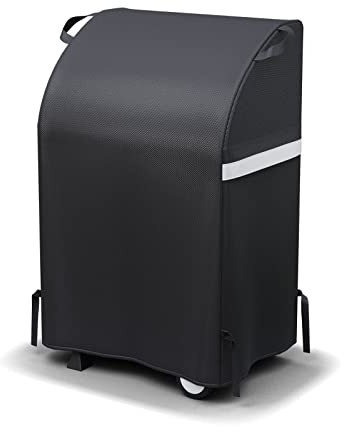 Grisun Grill Cover 32 Inch, Waterproof Anti-Fade 2 Burner Gas Grill Cover for Weber, Char-Broil, Nexgrill, KitchenAid and More, 600D Fabric for All Weather Protection, No Fading for 2 Years, Black