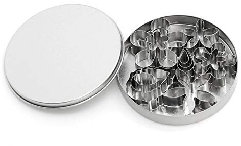 12 PCS Fleur et Feuille En Forme de Cutter Ensemble Mini En Acier Inoxydable Fondant Cutters DIY De Décoration De Gâteau Kit