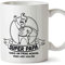 MUGFFINS Taza Papá (Super papá, como un papá Normal) - Regalos Originales y Divertidos para el Día del Padre