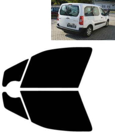 Film Solaire Vitres Teintées pour-Citroen Berlingo 5-Portes 2008-2018 - Vitres Avant (05% Noir Fumé Super)